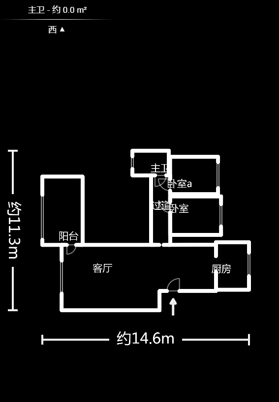 山水湾  3室2厅1卫    73.8万户型图