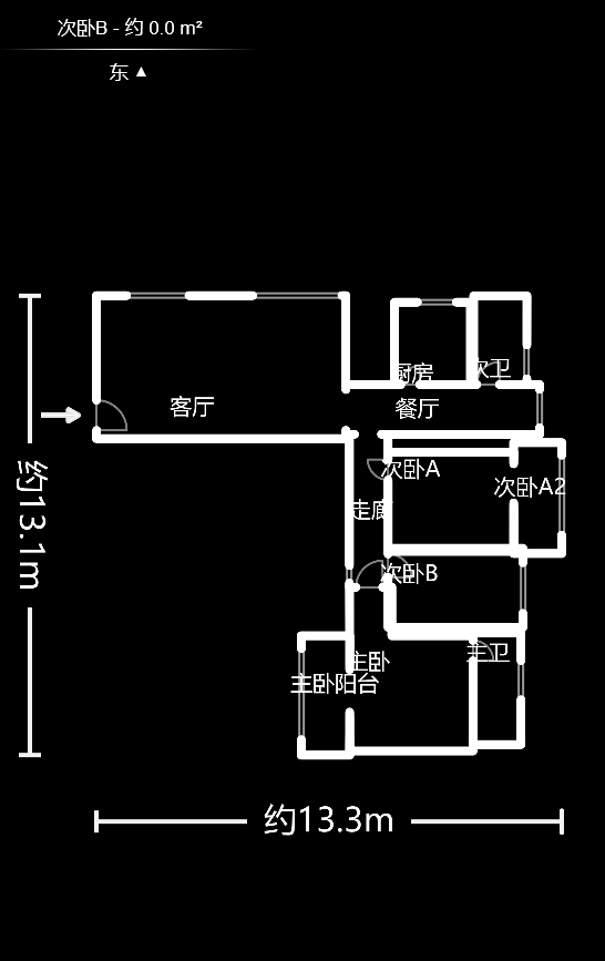 警苑星城  3室2厅2卫    101.99万户型图