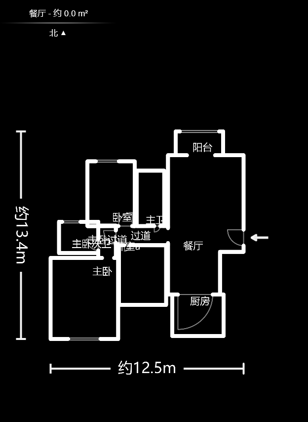 恒广国际景园  3室2厅2卫    2500.0元/月室内图1