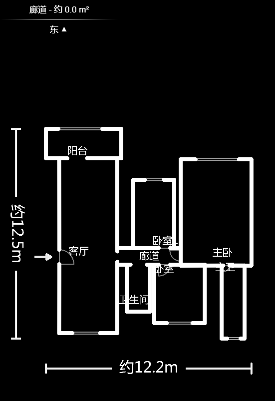 中天山语林居  3室2厅2卫   89.00万户型图