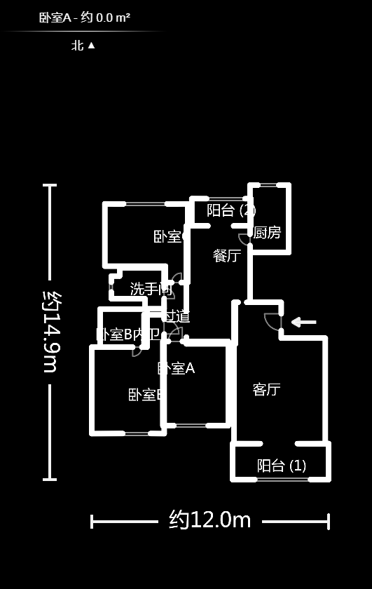 西子花苑  3室2厅2卫    134.0万户型图