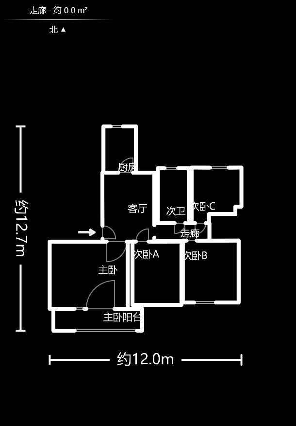 星電恬園  3室2廳2衛(wèi)    90.0萬戶型圖