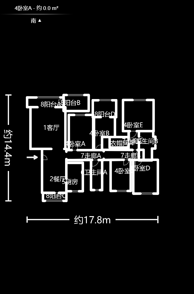 學(xué)府華庭  4室2廳1衛(wèi)    153.0萬戶型圖