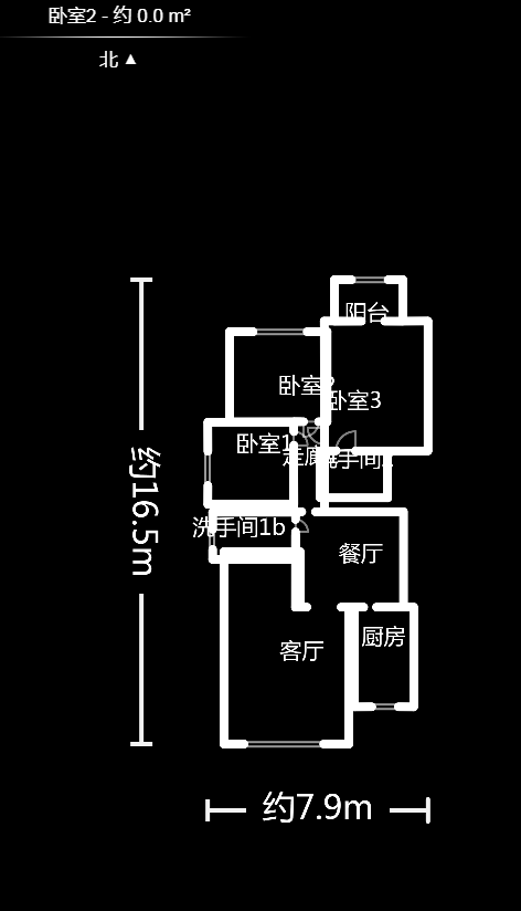 德馨园  3室2厅2卫   56.80万户型图