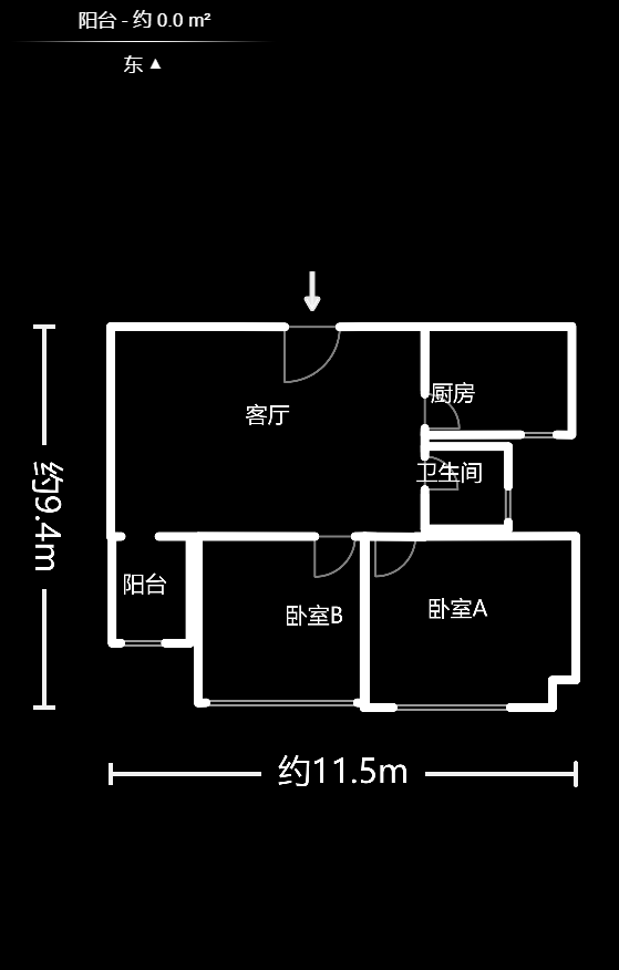 芙蓉蓉苑  3室2厅1卫    3800.0元/月户型图