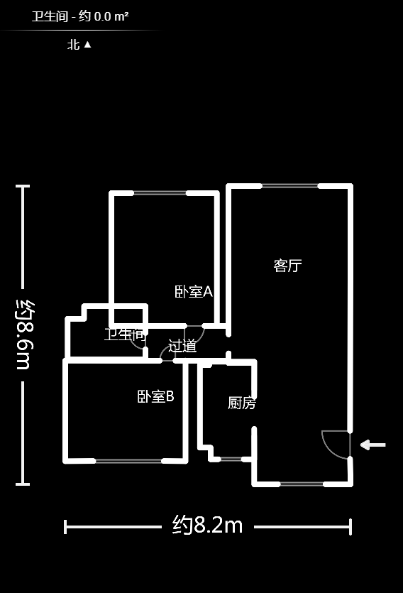景江雅苑  2室2廳1衛(wèi)    78.0萬戶型圖