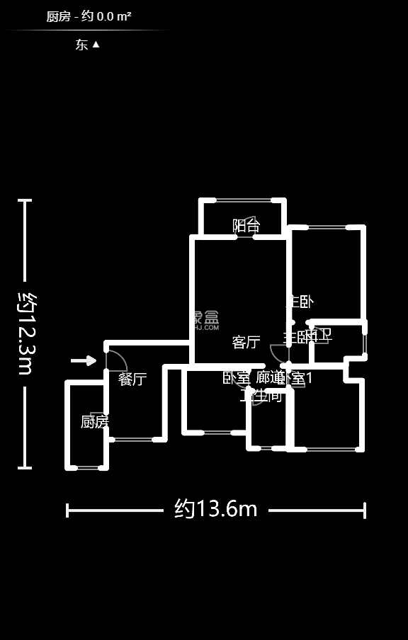 中海国际一期  3室2厅2卫   103.00万户型图