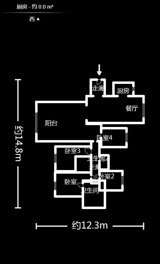 辉宏橄榄城  4室2厅2卫    96.8万户型图