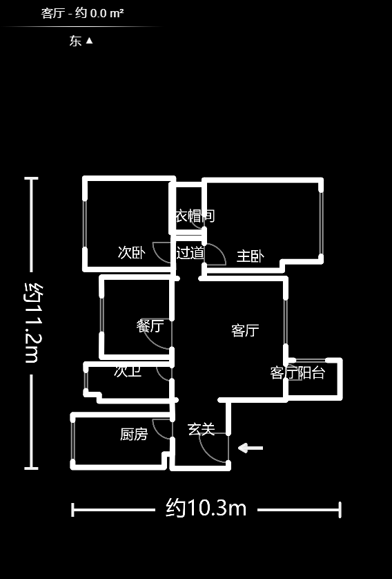 谷山庭院  3室2厅1卫    81.0万户型图