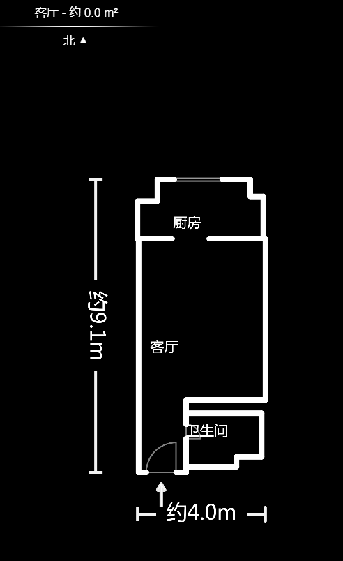 中欣楚天雅郡  1室1厅1卫    19.2万户型图