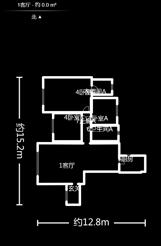 金土地第一湾  3室2厅2卫   122.00万户型图