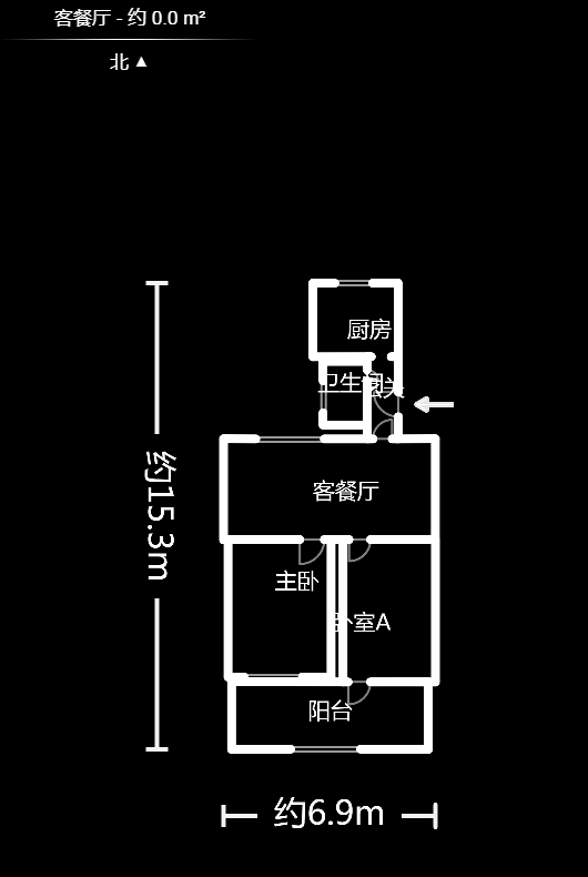 省少管所单位房  2室2厅1卫   45.80万户型图
