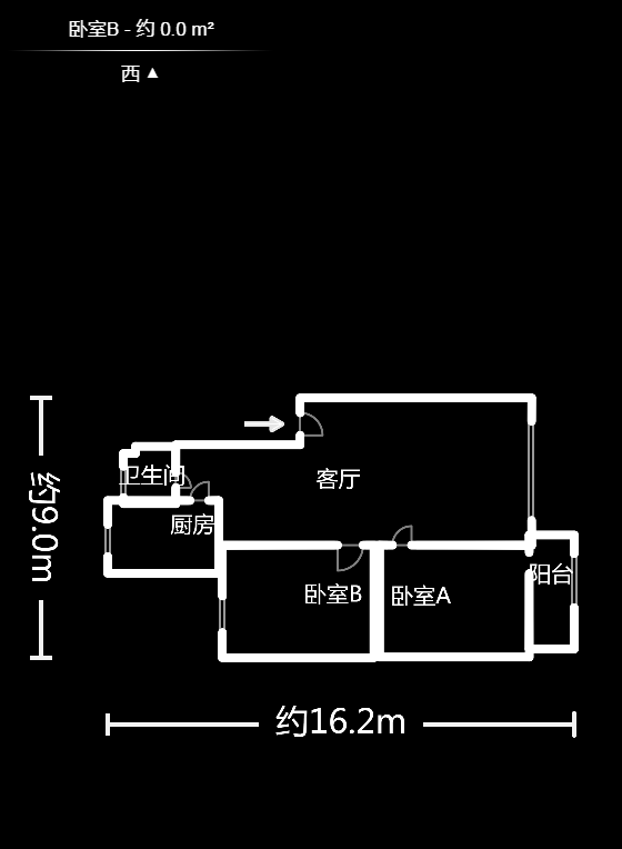 天鸿小区 2室2厅 57.00万户型图