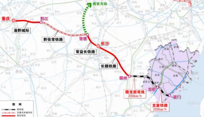 继常益长高铁后河西将迎来第二条高铁线路长赣高铁