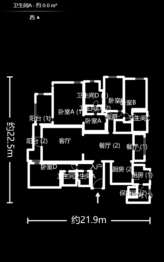 华远华中心  4室2厅2卫   660.00万户型图