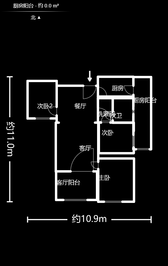 当代滨江MOMA  3室2厅1卫   140.00万户型图