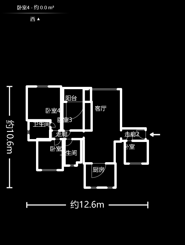 中欣楚天雅郡  4室2厅2卫    3000.0元/月室内图1