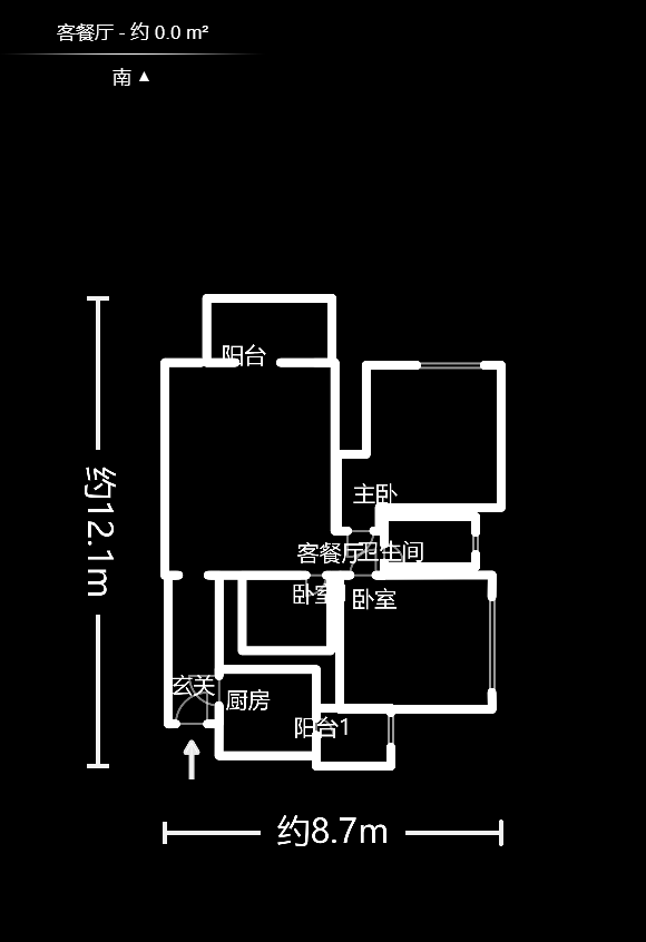 銻都家園  3室2廳1衛(wèi)    76.0萬戶型圖