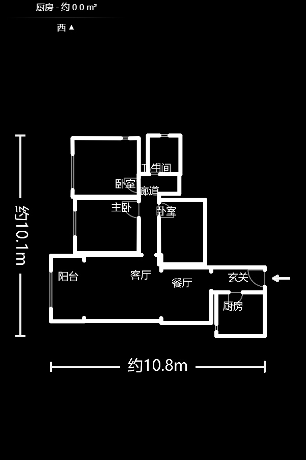 合能洋湖公館  3室1廳1衛(wèi)    100.0萬戶型圖