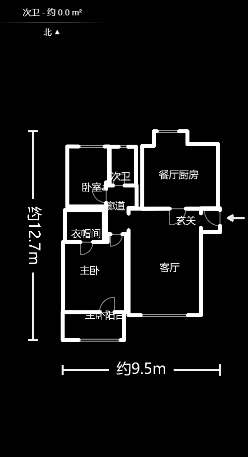 荣盛花语馨苑  3室2厅1卫    110.0万户型图