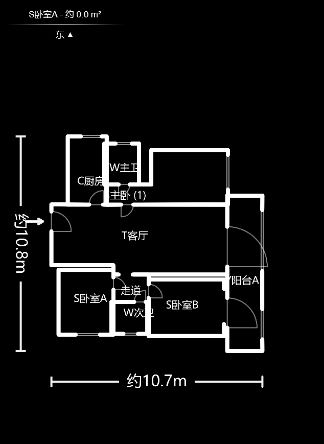 德润小区（丰升德润小区）  3室2厅1卫   110.00万户型图