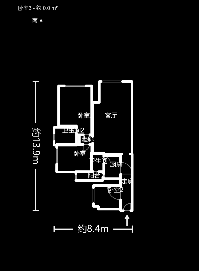 才子佳郡  3室2厅2卫    78.0万户型图