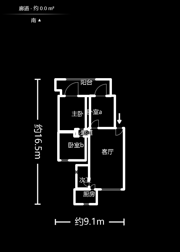 航天大院  3室2厅1卫    80.0万户型图