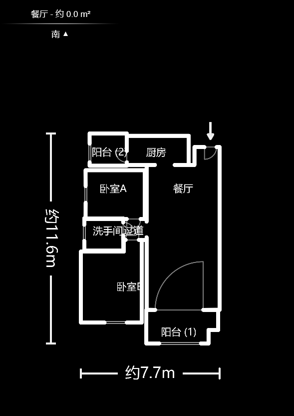 长房白沙湾 2室2厅1卫 2000.0元/月 长房白沙湾 2室2厅1卫 2000.0元/月户型图
