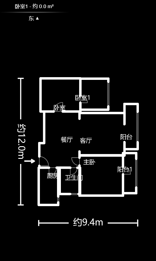 中建麓山和苑 3室2厅1厨1卫 91.90万户型图