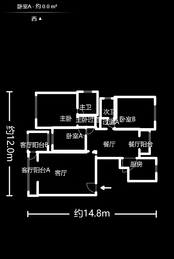 西岸潤(rùn)澤府  3室2廳2衛(wèi)    141.9萬(wàn)戶(hù)型圖