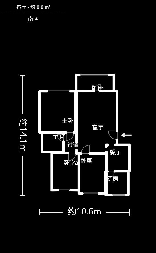 湘瑞家园  3室2厅1卫   52.00万户型图