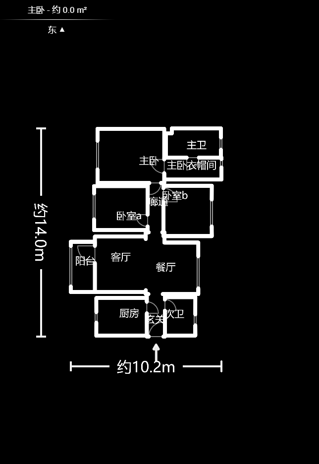 万科城市花园  3室2厅2卫   108.00万户型图