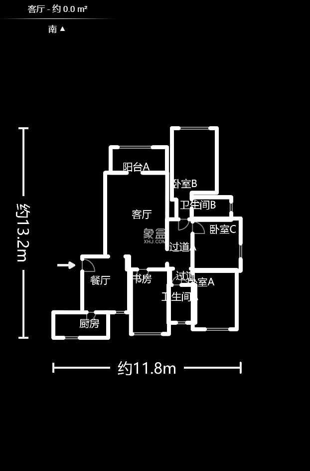 興汝金城  3室2廳1衛(wèi)   153.50萬