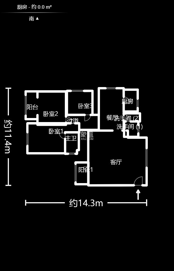 东方新世界 3室2厅2厨1卫 102.80万户型图