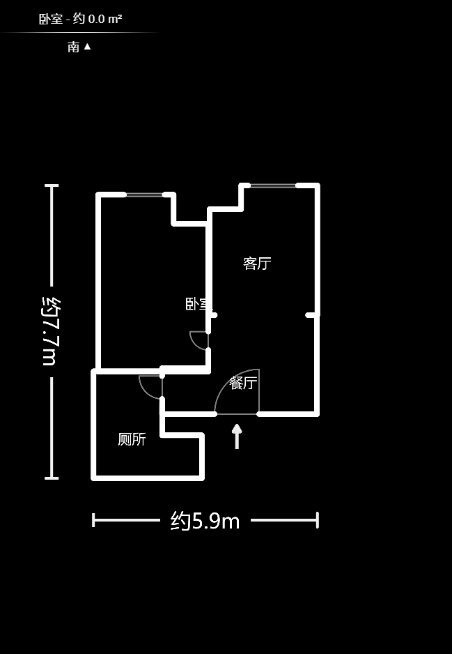 龙湖水晶郦城  1室1厅1卫   41.00万户型图
