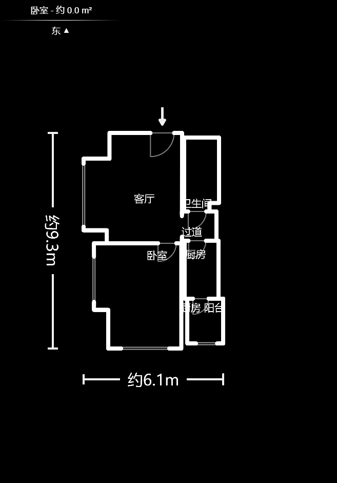 北辰三角洲E3区 1室1厅1卫 2900.0元/月 北辰三角洲E3区 1室1厅1卫 2900.0元/月户型图