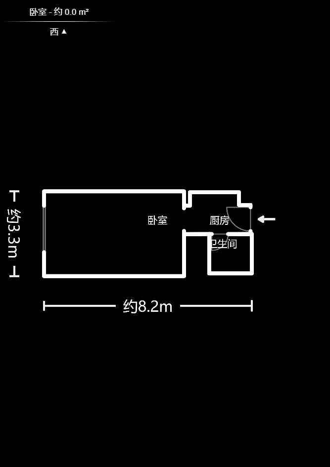 中海国际二期  1室1厅1卫   24.00万户型图