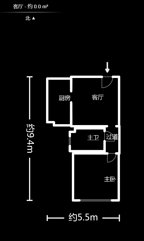 上东辛顿公寓  1室1厅1卫   37.80万户型图