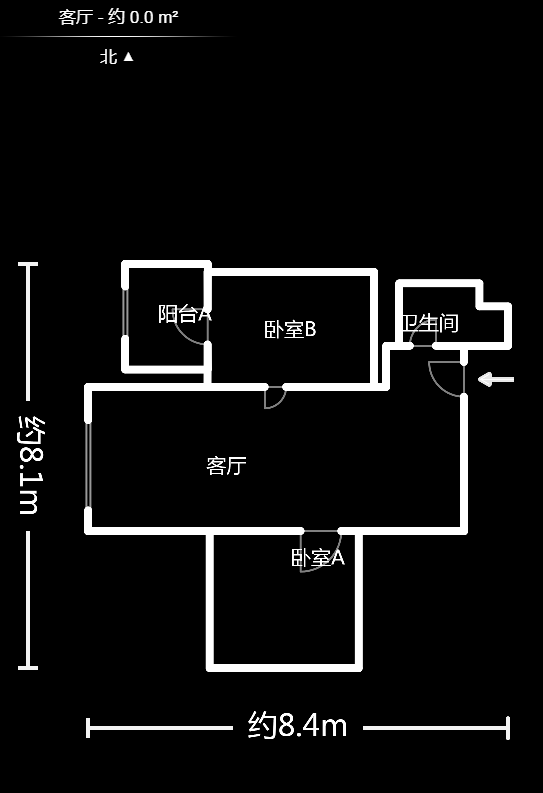 才子嘉都  2室2厅1卫   64.40万户型图