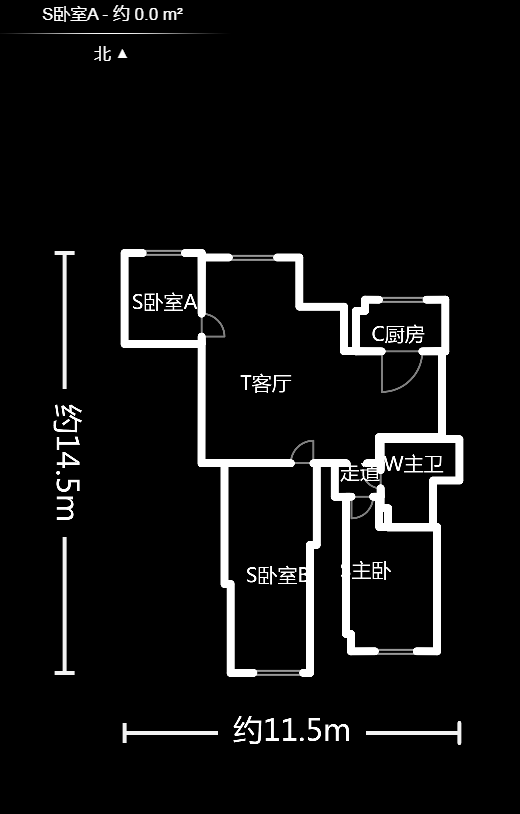 中城丽景香山园  3室2厅1卫   146.00万户型图