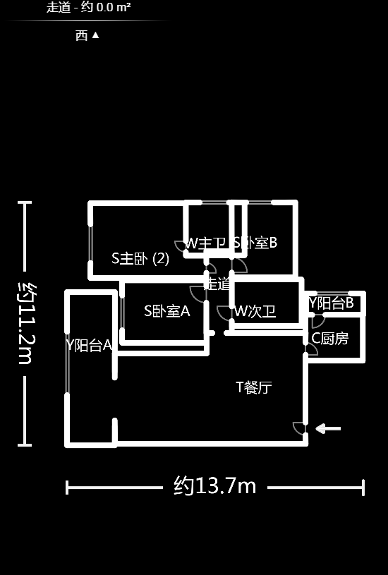白沙灣嘉園  3室2廳2衛(wèi)    96.0萬戶型圖