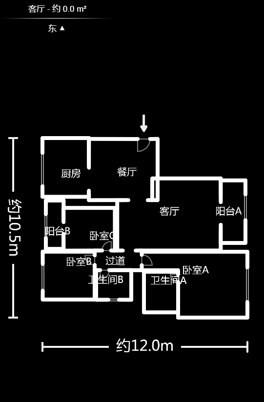 鑫远湘府华城  3室2厅2卫   145.00万户型图
