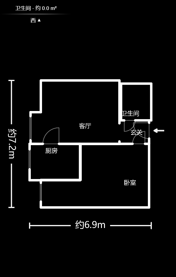 湘熙水郡（观澜海赋家园）  1室1厅1卫   59.80万户型图