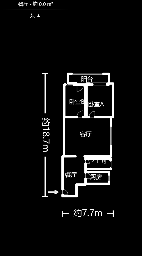 石子冲巷  3室2厅1卫    76.0万户型图