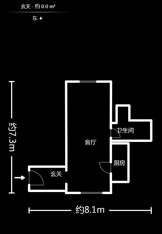 西铁馨寓（西铁领寓）  1室1厅1卫   30.80万户型图