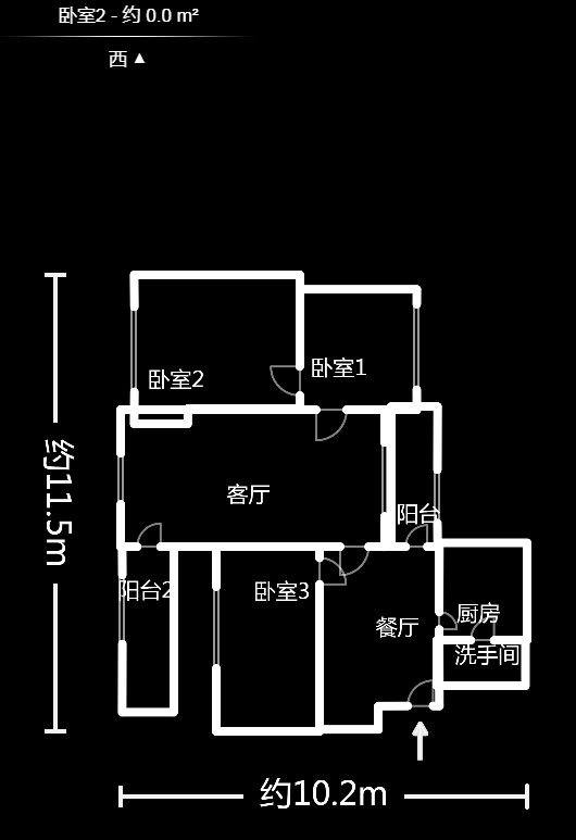 湖南省国税局宿舍（侯家塘温尔登超市边）  3室2厅1卫   98.00万户型图