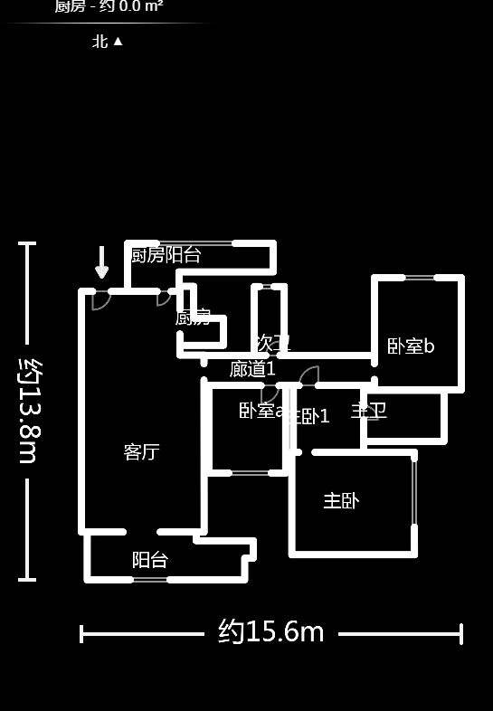 保利麓谷林语C区  4室2厅2卫    148.0万户型图