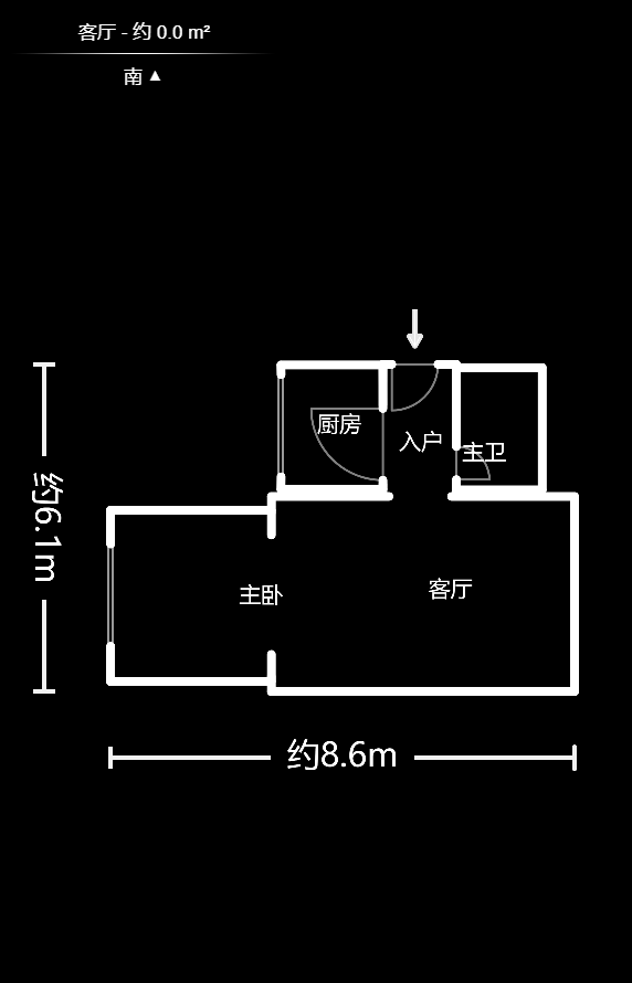 上东辛顿公寓  1室1厅1卫   42.80万户型图