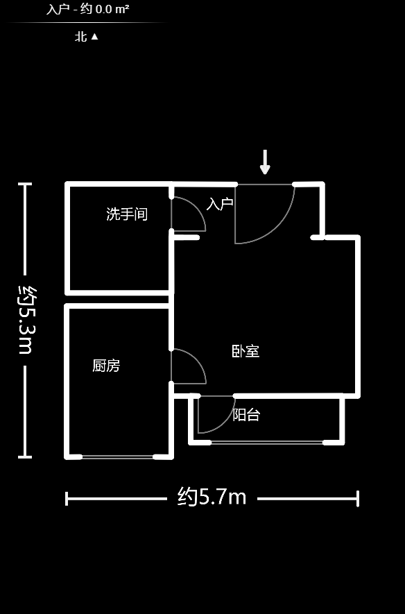 华雅林语苑  1室1厅1卫   38.00万户型图