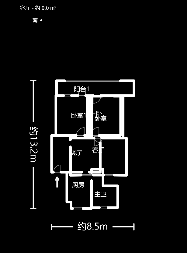 五里牌土蓄公司宿舍  3室2厅1卫    80.0万户型图